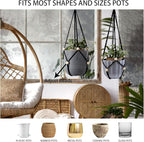 Artilady Black Hanging Planter for Indoor Plants Macrame Plant Hanger Large - Image 7