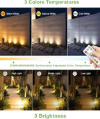 CLY 6 in 1 Solar Spotlights Landscape Outdoor Garden, Solar Spotlights IP66 - Image 3