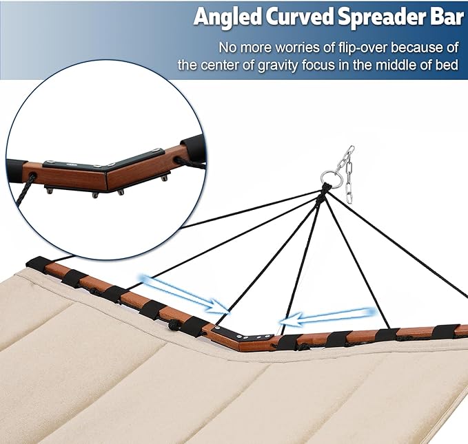 TegerDeger 12FT 2 Person Hammock Large Hammock 450LB Capacity - Image 3