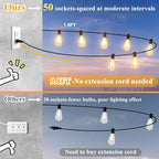 Brightever LED Outdoor String Lights 100FT Patio Lights - Image 3