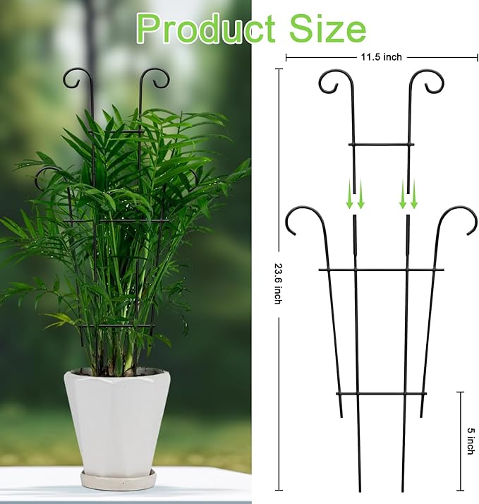4P Plant Trellis for Potted Plants, Larger 23in Garden Trellis for Climbing - Image 2