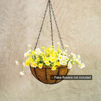 Tosnail 3 Pack 10" Metal Hanging Flower Pots Hanging Planters Plant Basket - Image 6