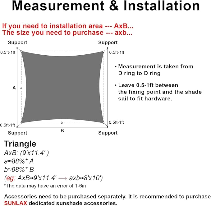 SUNLAX Sun Shade Sail 6' x 20' Peach Fuzz Rectangle Canopy Sail Shade Cover UV - Image 4