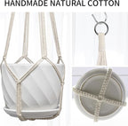 Macrame Plant Hanger, Fits 4-13 Inch Pots, Boho Hanging Plant Holder - Image 2