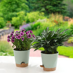 Plant Pots 6 PCS 5 inch Self Watering Planters High Drainage Flowers Pot - Image 7