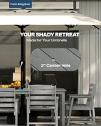 9-Piece Outdoor Dining Set for 8, 75.2'' HDPE Table - Image 4