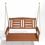Furinno TIOMAN Porch Swing, 2-Seater Outdoor Hanging Wooden Swing - Image 6