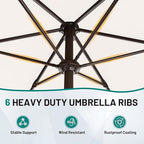 AreShark 7.5FT Patio Umbrella Table Market Umbrella - Image 7