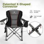 ALPHA CAMP Heavy Duty Camping Chair 500LBS Capacity, Oversized Folding Chair - Image 9