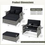 Tangkula Patio Rattan Daybed - Image 4