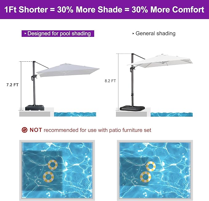 PURPLE LEAF 8' X 8' Patio Umbrella - Image 2