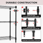 Xcity Storage Shelves, 5 Tier Heavy Duty Metal Shelving Unit, 2000 LBS Capacity - Image 6