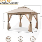 COOSHADE 13x13 Pop Up Gazebo Tent Outdoor Canopy Patio Shelter - Image 5