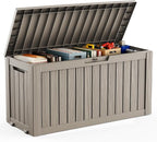 DRATO 75 Gallon Deck Box, Waterproof Resin Large Outdoor Storgae Box by DRATOprovidesawarmandcozy