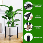 Airpark Plant Stand Indoor Adjustable, Metal Modern Plant Stands, Heavy Duty - Image 4