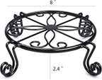 Black Plant Stand for Flower Pot Heavy Duty Potted Holder Indoor Outdoor Metal - Image 2