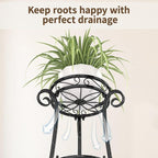 LASZOLA 3 Tier Black Metal Plant Stand - Image 6