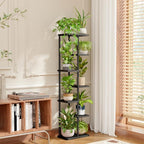 Bamworld Tall Plant Stand Indoor, Corner 7 Tier Metal Plant Shelf - Image 5