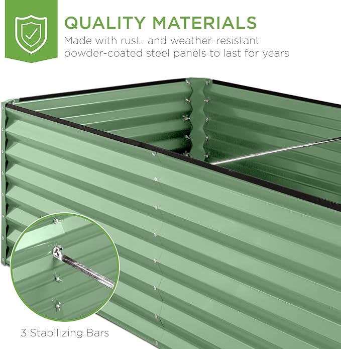 Best Choice Products 8x4x2ft Outdoor Metal Raised Garden Bed, Deep Root Planter - Image 6