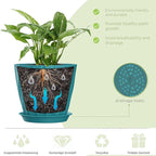 7 Inch Plant Pots 5 Pack, Flower Planters - Image 3
