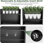 Metal Large Planter Box 30" L x 12" W x 24" H, Heavy Duty Tall Rectangle - Image 4