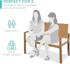Best Choice Products Outdoor Bench 2-Person Wicker Garden Patio Benches Seating - Image 6