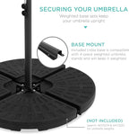 Best Choice Products 10ft Offset Hanging Market Patio Umbrella w/Easy Tilt - Image 5