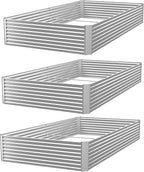 FRIZIONE 3pcs 6x3ft Galvanized Raised Garden Bed Outdoor, Above Ground Garden by FRIZIONE