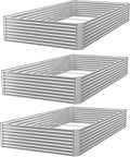 FRIZIONE 3pcs Galvanized Raised Garden Bed Outdoor, Above Ground Garden Bed by FRIZIONE