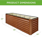 Best Choice Products 8x2x2ft Outdoor Metal Raised Garden Bed, Rectangular Deep - Image 7