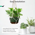 USLAI Macrame Plant Hanger Indoor Outdoor, Fits 4 to 15 Inch Pots, Strong - Image 6