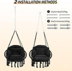 Macrame Hammock Hanging Swinging Chair - Image 5