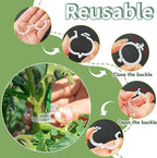 OJYUDD 200 Pcs White Plant Support Garden Clips, Secured Plastic Plant Clip - Image 4