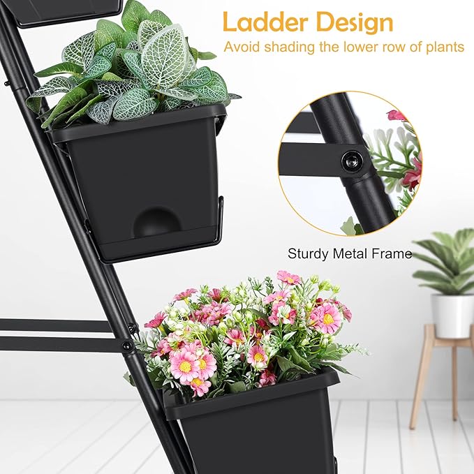 OYEAL Raised Garden Bed 4 Tier Vertical Garden Planters Indoor Outdoor Raised - Image 4