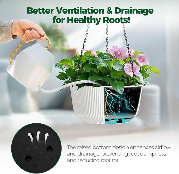 T4U 12 Inch Large Hanging Planters - Image 4