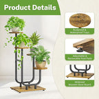 iDavosic.ly 4 Tier Plant Stand Indoor, Corner Tiered Multiple Flower Holder - Image 4