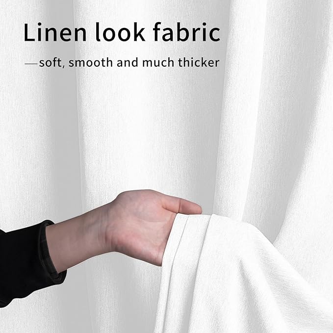 Easy-Going Linen Look Outdoor Curtains Waterproof Windproof Porch Curtains - Image 5