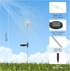 Garden Decor Solar Lights Outdoor, 155LED 8 Lighting Modes Pole Light - Image 2