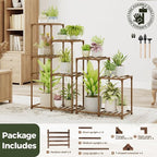 Bamworld Indoor Plant Stands Outdoor Combo Plant Shelves - Image 7