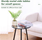 Party Zealot 1 Pack Metal Mosaic Round Side Table Small 13.4" End Patio Round - Image 4