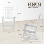 LUE BONA Outdoor Rocking Chairs Set of 4, Weather Resistant HDPS Poly Rocker - Image 2