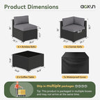 Aoxun 10 Piece Patio Furniture Set Wicker Rattan Patio Sectional Sofa Set - Image 2