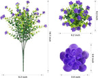 HyeFlora 20 Bundles Artificial Fake Outdoor Plants Flowers - Image 5