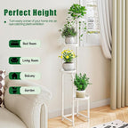 Plant Stand Indoor Outdoor 4 Tier Metal Plant Shelf - Image 2