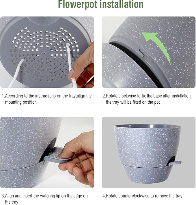 10 inch Self Watering Pots, Plant Pots - Image 4