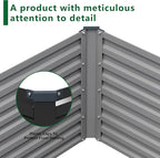 6x3x2FT Galvanized Raised Garden Bed Kit, Vegetable Plant Boxes-Rectangle Metal - Image 4