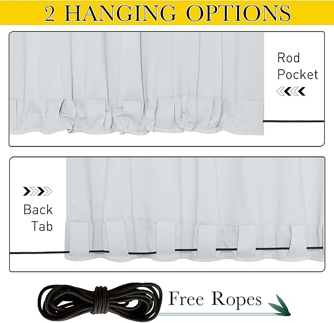 NICETOWN 2 Panels Windproof Outdoor Curtains - Image 2
