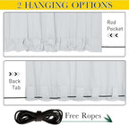 NICETOWN 2 Panels Fixed Outdoor Curtains Waterproof - Image 3