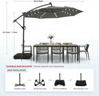 wikiwiki 10ft Solar LED Patio Umbrella - Image 5