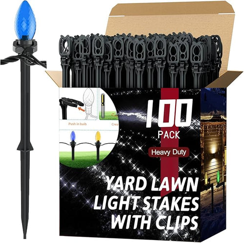 100 Pack Christmas Light Stakes 8.5"-10" by koneboss